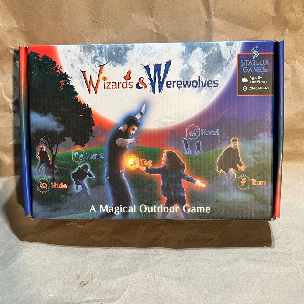 Starlux Games Wizards & Werewolves Outdoor Glow In The Dark Game Blue Orange